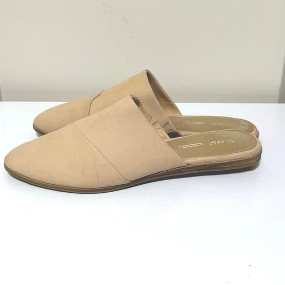 Toms Women’s Jade Slip On Mule Low Stacked Shoes Size 9.5 Beige Soft Leather - Picture 3 of 10